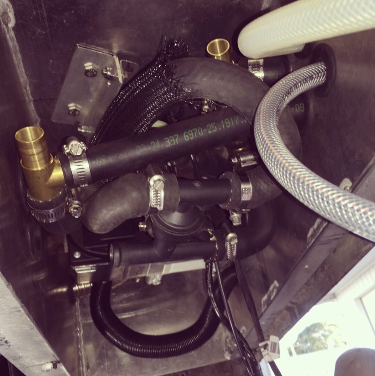 Water lines run! Espar Diesel Heater Van Install