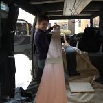 Wood ceiling installation for Mitsubishi Delica L300