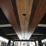 Taking shape! Wood ceiling installation for Mitsubishi Delica L300