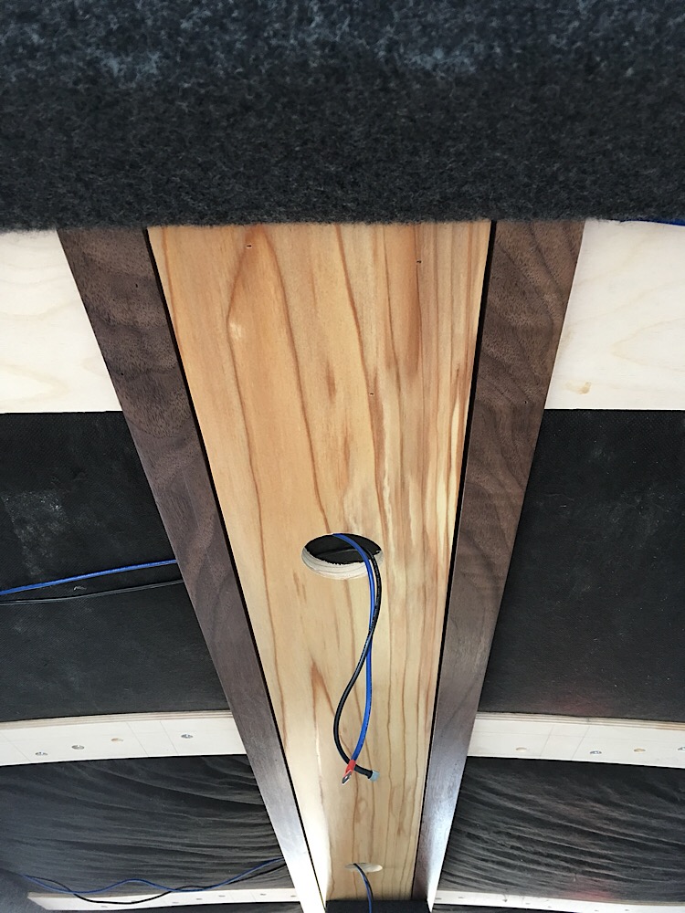 Wood ceiling installation for Mitsubishi Delica L300