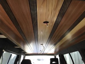 Wood ceiling installation for Mitsubishi Delica L300